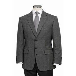 Size-Large Gianfranco Ruffini 100% Wool Blazer Gray Pattern Mens Sport Coat